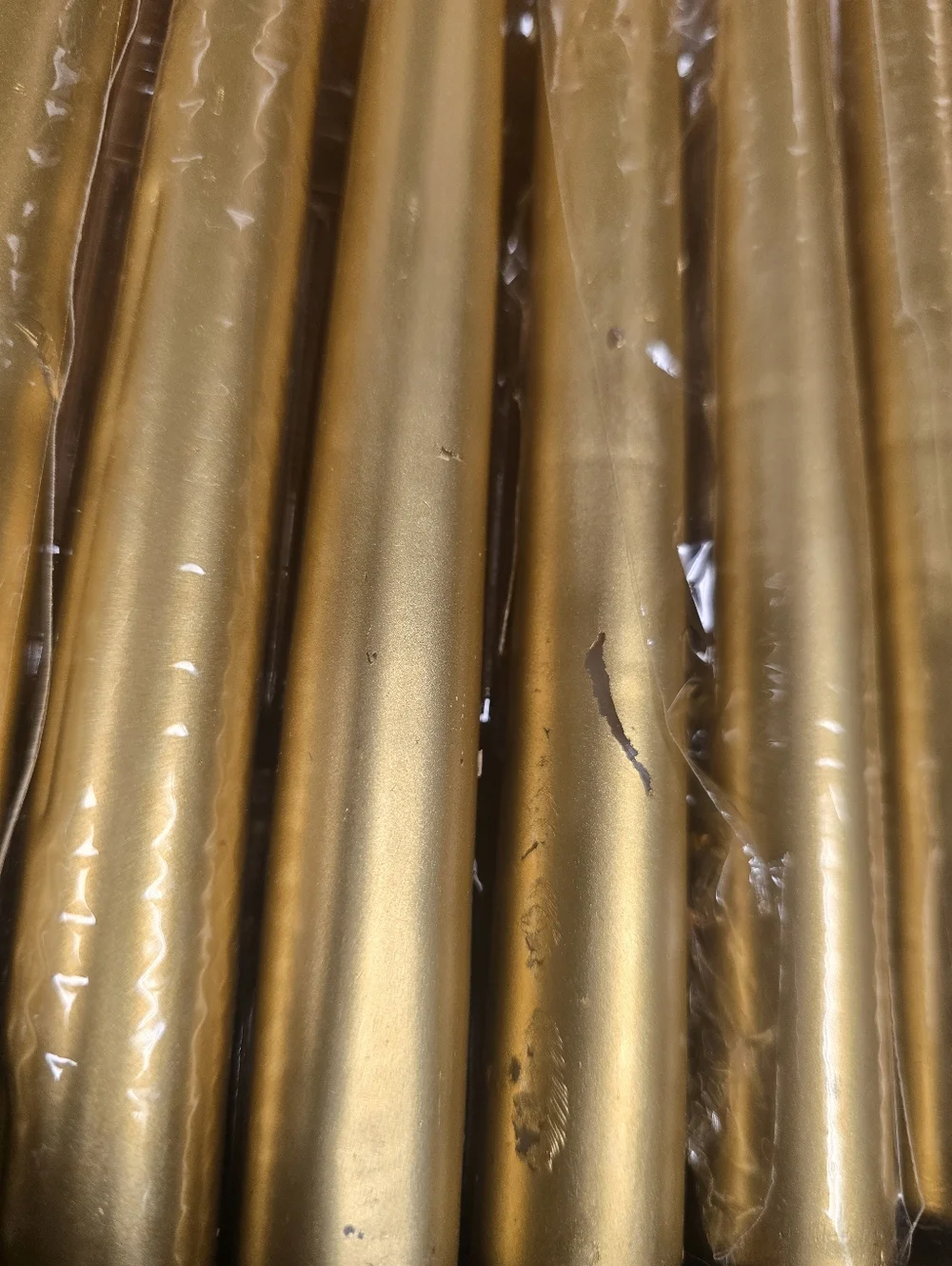 Set of 6 Gold Taper Candles - Picture 3 of 13